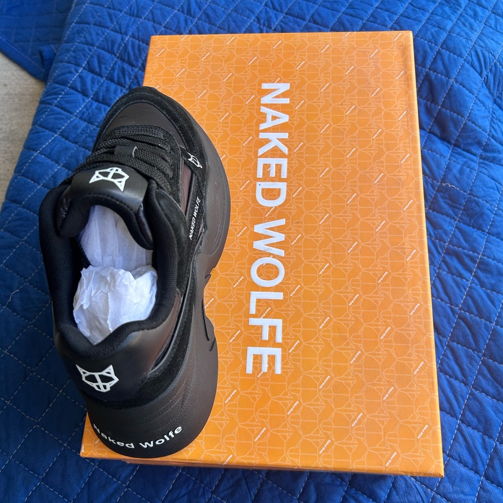 Naked Wolfe Black Platform Sneakers - Picture 2 of 4
